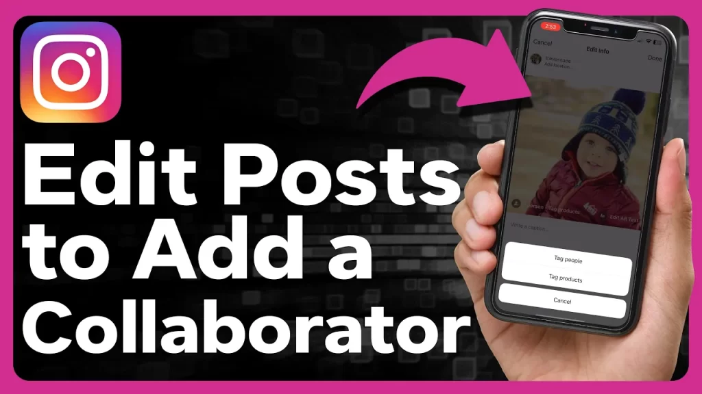 how to add collaborator on instagram after posting